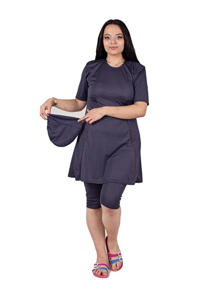 Truva XXL Plus Size Women's Clothing Half Sleeve Hijab Swimsuit Colorful My7833r