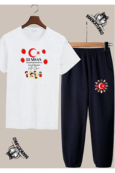 MarkaTurko 23 April Special Design - T-Shirt and Tracksuit Set