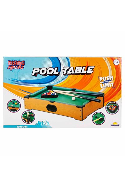 Sunman Masaüstü Ahşap Orta Boy Bilardo Kolay Kurulum 51X31X9.3CM