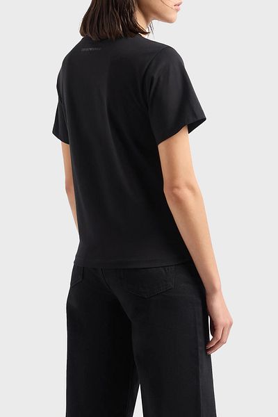 Emporio Armani تي شيرت قطني بقصة عادية ورقبة دائرية تي شيرت 3D2T7T 2JIDZ 0999