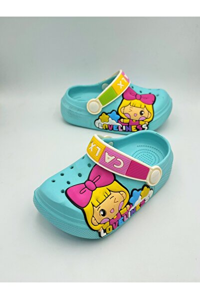 Hızlı Al PRINCESS FIGURED CHILD BABY SANDALS SLIPPERS