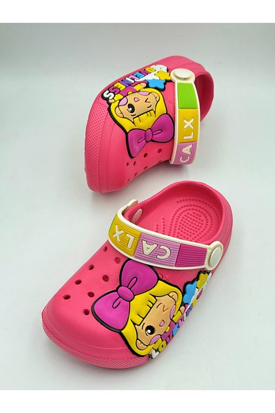Hızlı Al PRINCESS FIGURED CHILD BABY SANDALS SLIPPERS