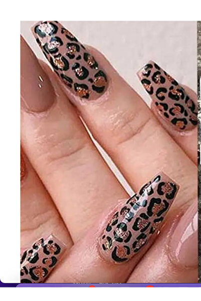 HelloBeautiful Leopar Modelde Tırnak Folyosu 4*100 Cm
