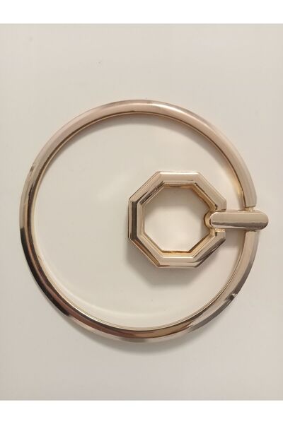 hobi duragı Gold metal İki Bölümlü Katlanır Çanta Sapı