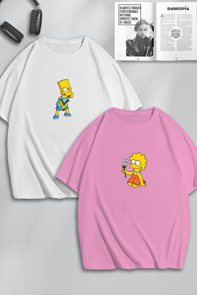 macklin Unisex Femei Bărbați The Simpsons Printed Lover Couple Combinație Des...