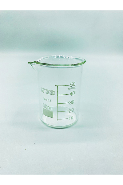 ŞİŞEDÜKKANI CAM BEHER DERECELİ BOROSİLİKAT 50ML - 3 ADET