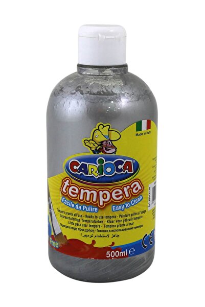 carioca Tempera Boya - Gümüş (SÜPER YIKANABİLİR) 500ml - 700gr / Plastik Şişede