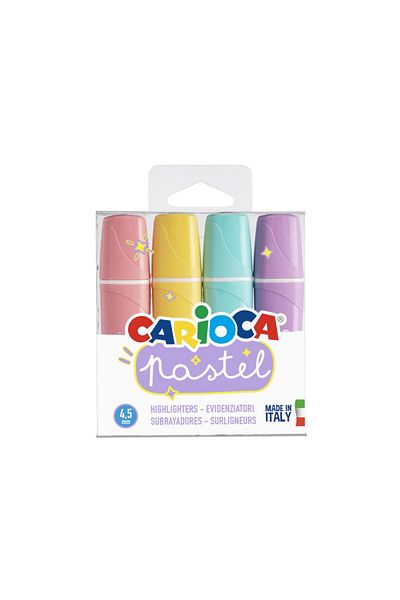 CARIOCA Pastel Highlighter Marking Pen Set of 4