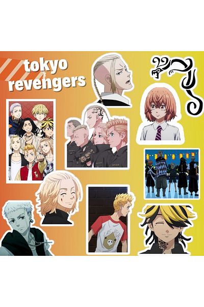 Pufidik Set de autocolante Tokyo Revengers - Laptop, Notebook, Telefon, Bullet Journal, Autocolant