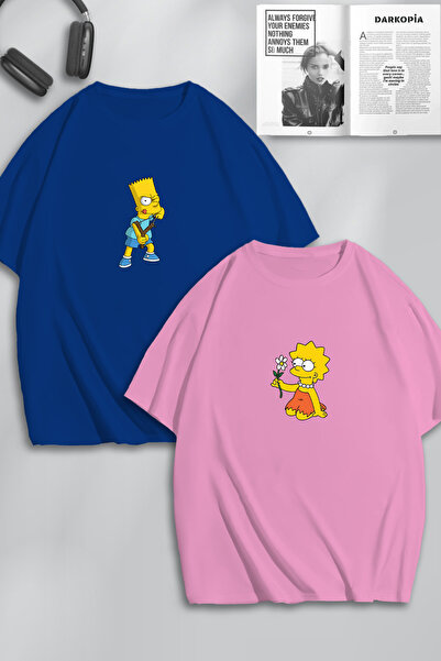 macklin Unisex majice za žene i muškarce, The Simpsons print, kombinacija diz...