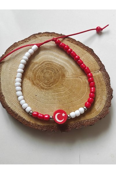 Amabel Jewelerys Turkish Flag Figured Children's Bracelet (23 April Special)