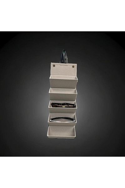 STAND MARKET Glasses Bag Carbon Coated 5-Piece Brown