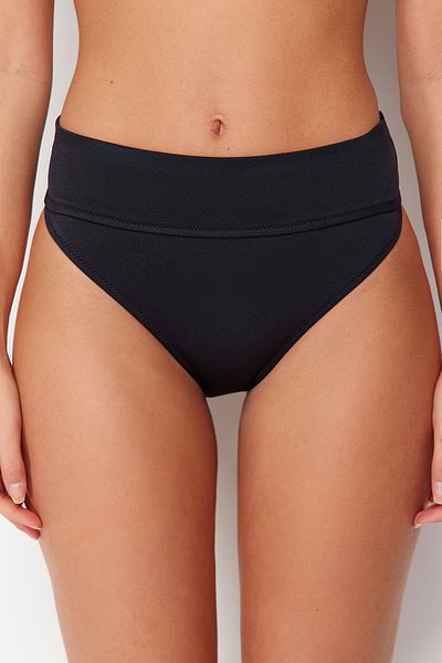 Trendyol Collection Schwarzes Hipster-Bikinihöschen mit hoher Taille - TBESS24BA00134