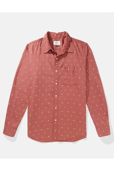 AMERICAN EAGLE Men's Red Shirt U-0153-2425