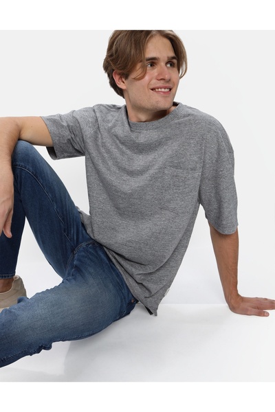 AMERICAN EAGLE Men's Gray T-Shirt U-1164-3269