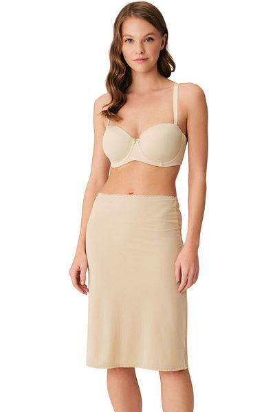 Anıl Women's Micropolyamid Flexible Fabric Below the Knee Long Skirt Petticoat (0624)
