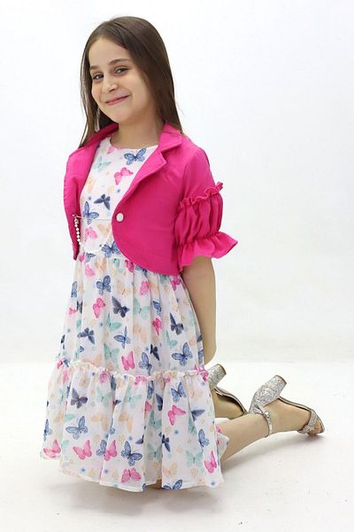Fox Life Kids Girl's Bag and Jacket Dress Suit New Season 143)