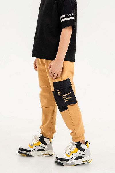 Gold Class Kidswear Φούτερ για αγόρια με τσέπες ελαστική μέση και πόδια