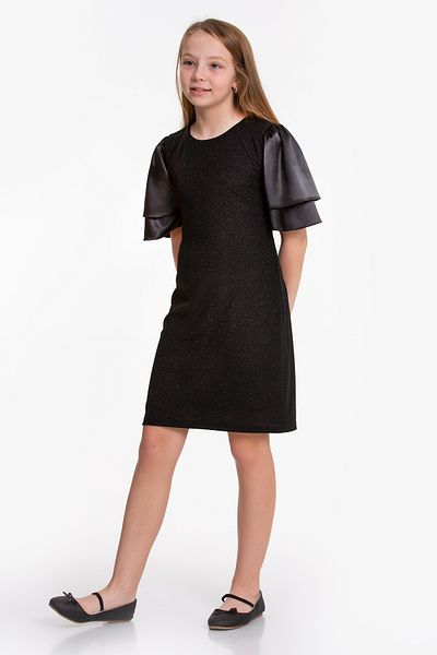 LAPINKOD Glittery Girl's Dress with Flywheel Sleeves