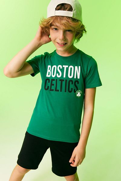 DeFacto Boy's Nba Boston Celtics Crew Neck Short Sleeve T-Shirt Z8479a623sm