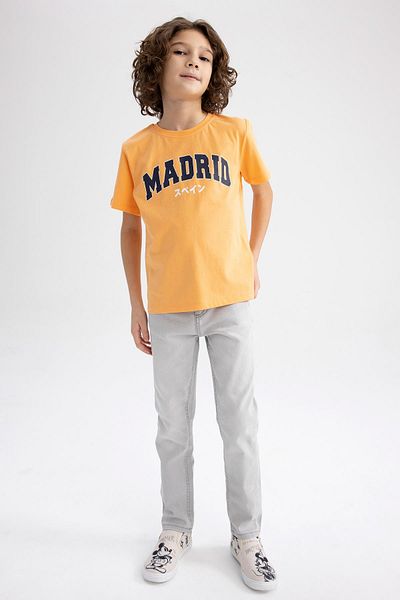 DeFacto Boy's Crew Neck Printed Short Sleeve T-Shirt Z9320a623hs
