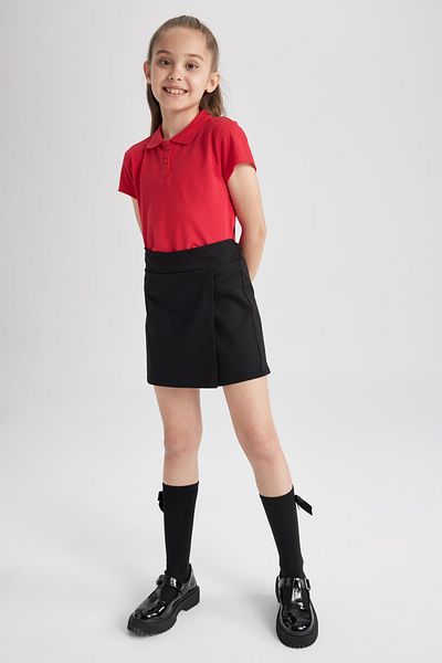 DeFacto Girl's Cotton Short Sleeve Polo T-Shirt I0427a623sm