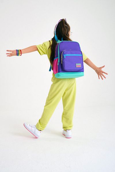 Coral High Rucsac pentru școală cu patru compartimente pentru copii de culoare violet 23734