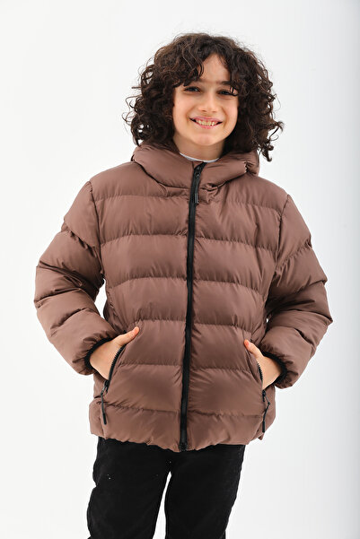 ROBA KIDS Jachetă și haină gonflabilă pentru băiat și fete, fleece interioară, cu glugă, cu buzunar, iarnă, RB-450