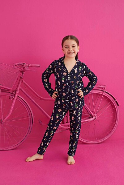 STRAWBERRY COTTON BUTTONED PAJAMA SET