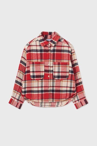 MAYORAL Риза за момиче Lumberjack 7180 Червена