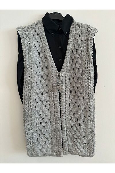Çeyizcim Gray Knitwear Knit Vest