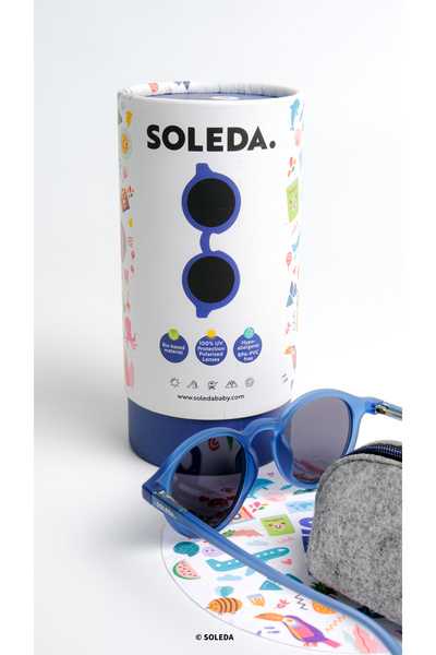 SOLEDA 6-12 Years Old Children's Sunglasses, Denim Blue