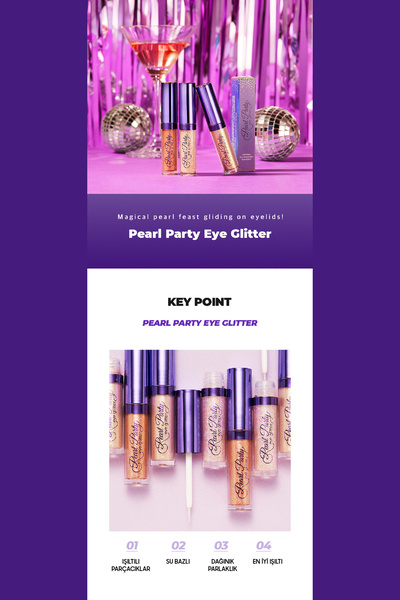B.O.M 02 Model Pearl Party Eye Glitter - Champagne Sparkling