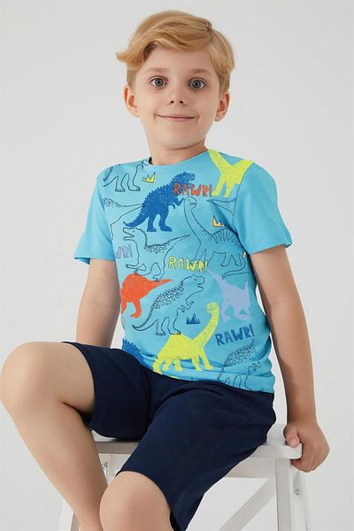 ROLY POLY Rp3023-2 Rolypoly Dinosaur Σορτς Σετ 2-8 ετών Τιρκουάζ