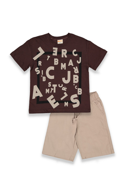 MUTTİ نصوص شورت تي شيرت بدلة أطفال