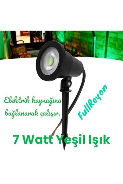 fullreyon Elektrikle Çalışır, 7 Watt YEŞİL IŞIK Kazıklı Bahçe Armatürü, Çim Ç...