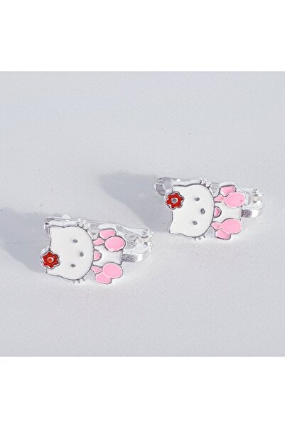 MAGRİB Hello Kitty Model Gümüş Çocuk Küpesi