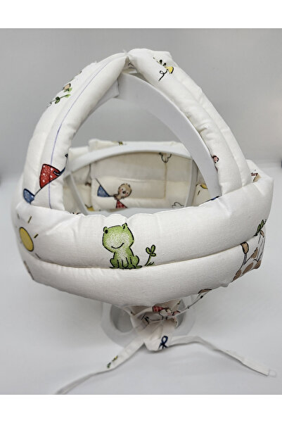 Kumik Bebek Kafa Koruma Güvenlik Başlığı Ayarlanabilir Emniyet Kaskı ( Beyaz )