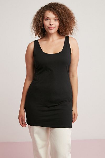 ETHIQUET Veronica Women's Body Completely Fitted Thick Strap Black Large Size Body