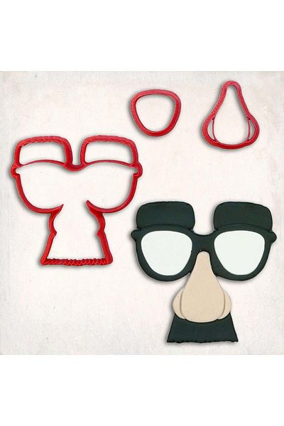 Butedo Funny Glasses Detail Cookie Mold Set of 3