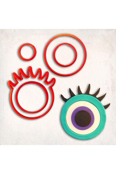 Butedo Monster Eyes Detail Cookie Mold Set of 5