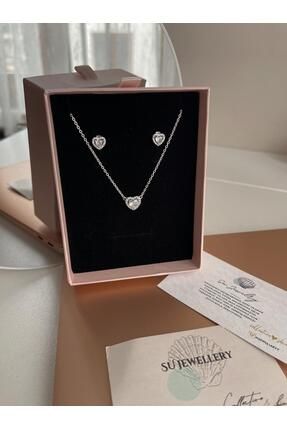 su jewelry collective shine 925 Ayar Gumu Kalp model 2 Li Set Kolye Ve Kupe Fiyat Yorumlar Trendyol