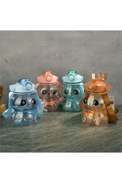 Hediye Vakti Panda Design Polycarbonate Plastic Water Bottle Flask 1200 ml