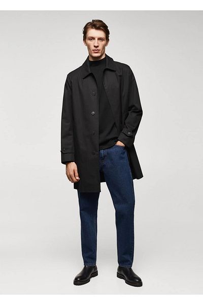 MANGO Man Tričko Perkins Collar s dlouhým rukávem