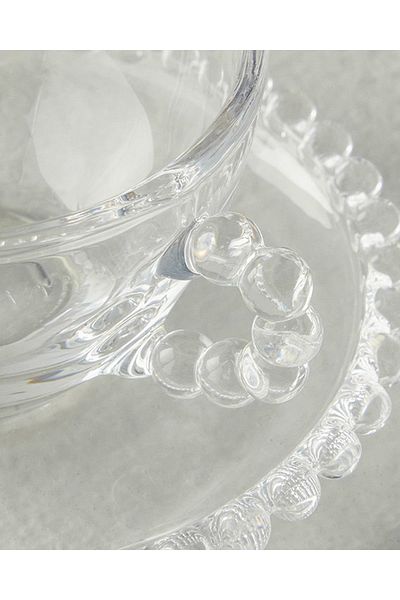 English Home Glass 8-Piece 4-Person Teacup Set Transparent
