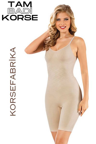 KORSEFABRİKA Full Body Corset - Adjustable Strap, Lifting and Slimming Leg