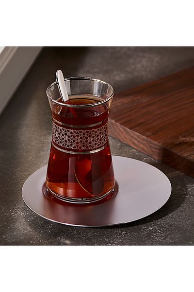 Narin Saturn Lace Patterned 19 Piece Tea Enjoyment - Plain