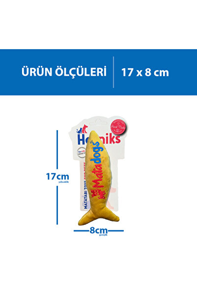 Herniks Sesli Peluş Kumaş Köpek Oyuncağı - Fishy 17 Cm Sarı