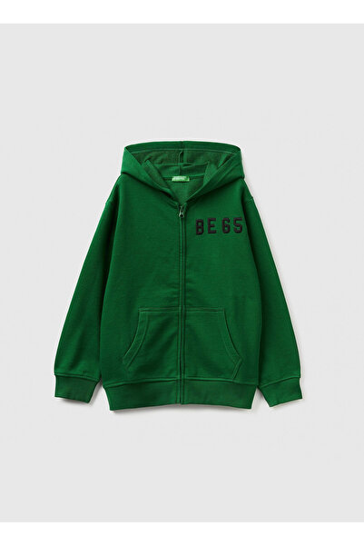 Benetton Koyu Yeşil Erkek Çocuk Sweatshirt 3j68c502j