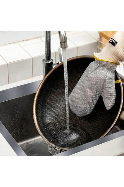 Anadolu Saray Practical Multi-Purpose Wire Dish Glove Waterproof Dirt Rust Remover Magic Cleaning Gloves 1PC